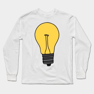 Yellow Lightbulb Long Sleeve T-Shirt